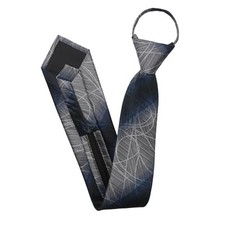 Zipper Ties for Men, 3.15" Pre Tied Men's Necktie Adjustable Zipper Neck Grey