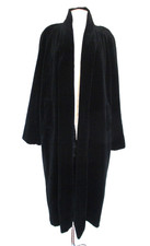 JS Collections Women Coat Velvet Full Length Opera Elegant Glam Black Size S