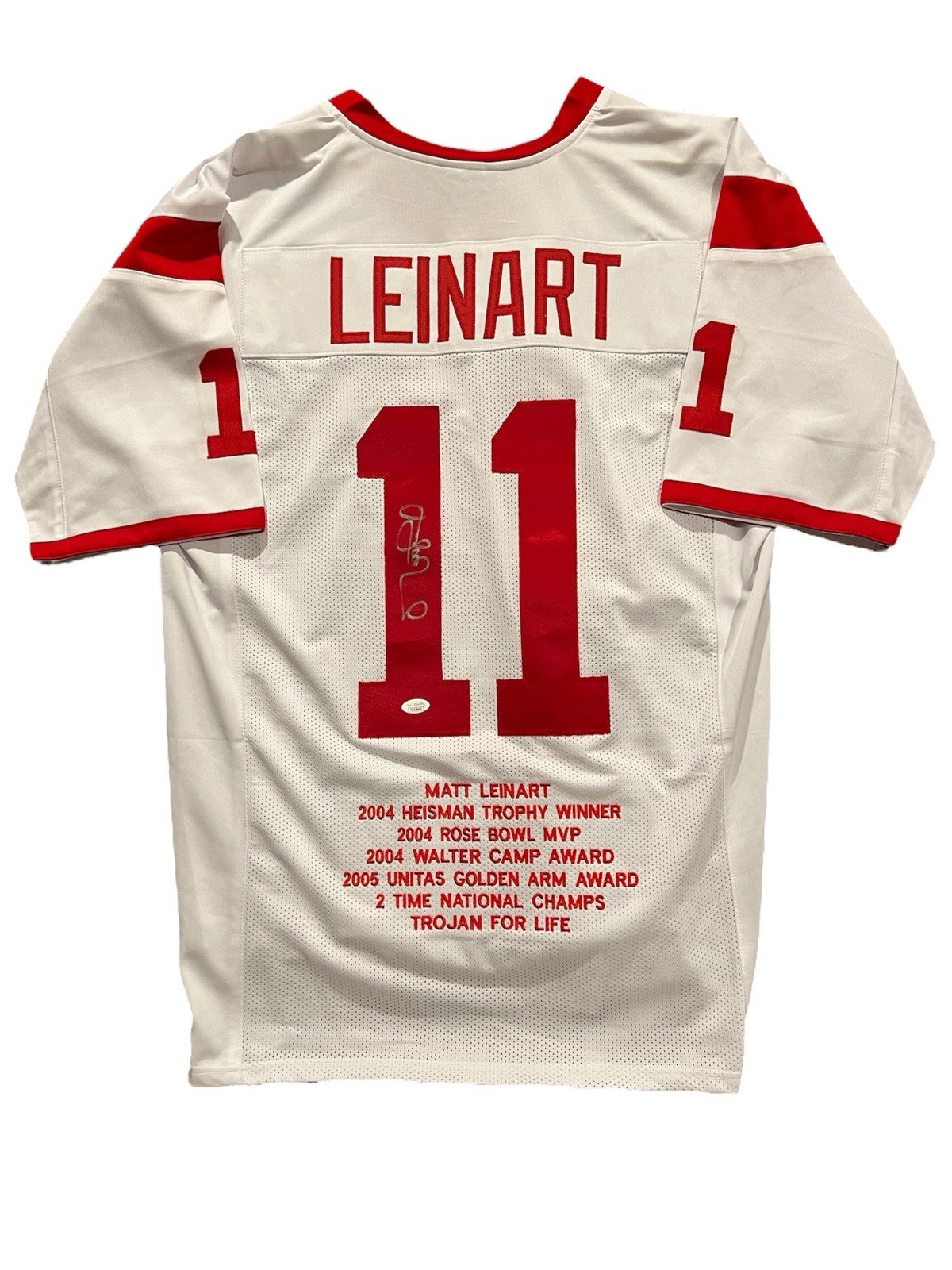 Matt Leinart Autographed Signed USC Trojans Custom Stat Jersey Heisman JSA Certified 