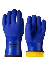 LANON PVC Coated Cold Proof Heavy Duty Gloves, Waterproof Warm Work Gloves fo...
