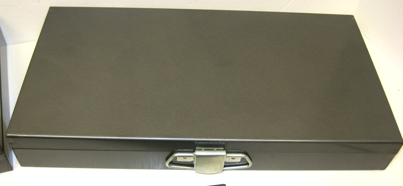 Set of 3 Dark Gray, Metal Slide Trays, 150 Slides Each, Very Good Condition