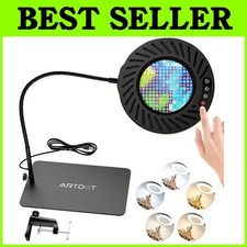 LED Desk Lamp Magnifier - 10X with Stand, 5 Colors, 9 Levels