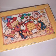 1980 Vintage Circus Clowns School Pencil Box General Box Co. Bears Elephants
