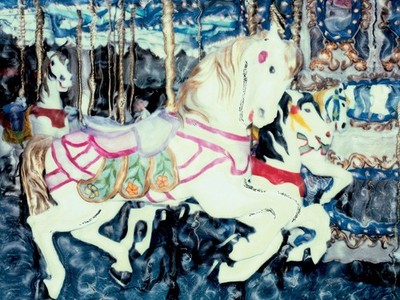 Merry Go Round Polaroid Manipulation Kunstdruck Poster Wanddeko klassischer Trend D