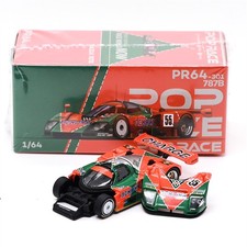 Pop Race 1:64 787B 1991 LeMans 24hrs Winner Renown orange green Model Car