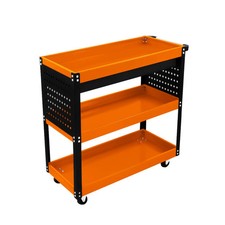 Image of Tool Storage Tolley 3 Tier Portable Cart Roller Cabinet Lockable