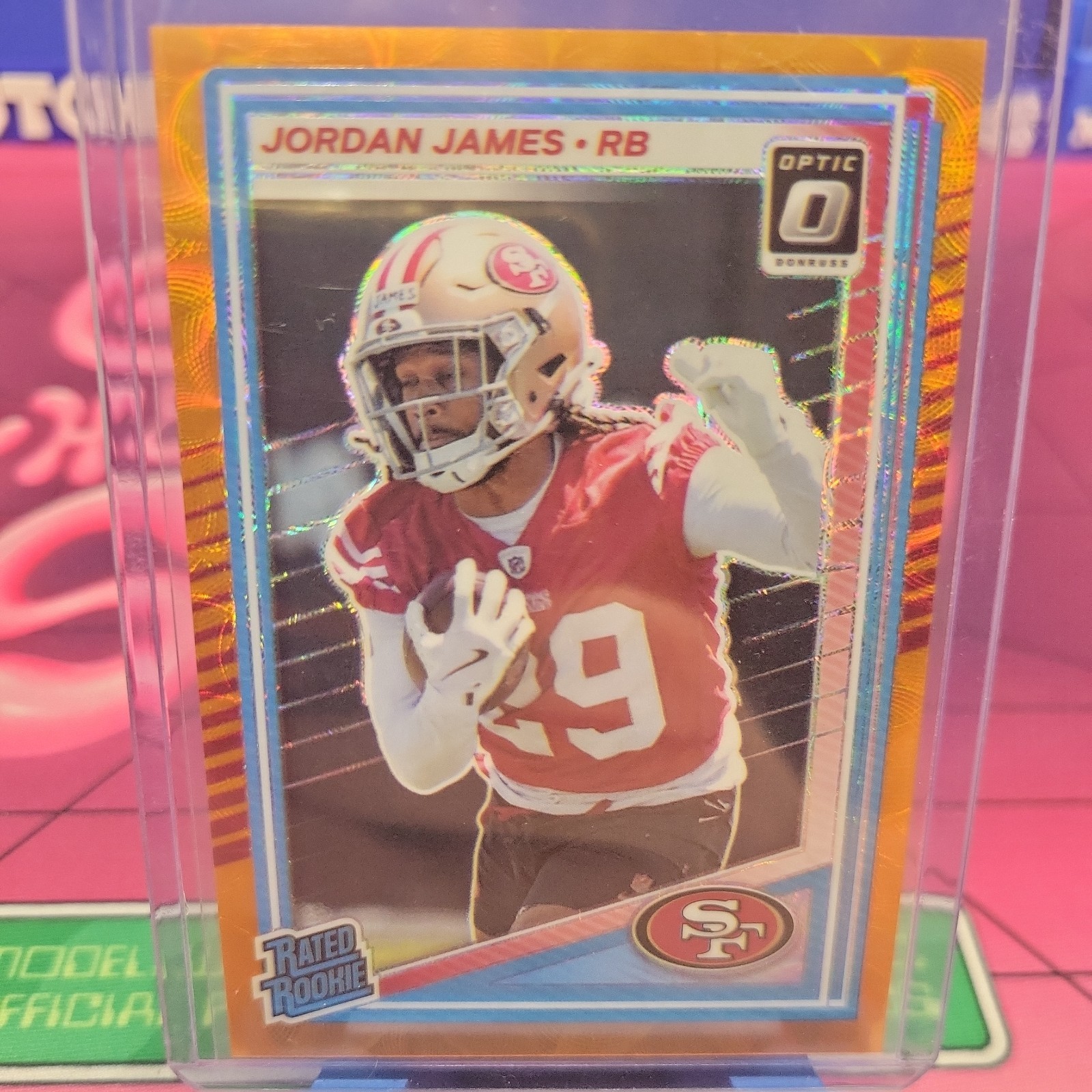 Panini 2025 Donruss Optic Rated Rookie Jordan James #278 Orange Scope /79 49ers