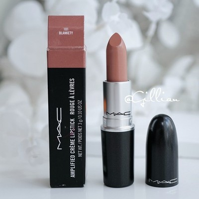 MAC AMPLIFIED LIPSTICK ~ 101 BLANKETY ~ Soft Beige Pink ~ Full Size 0.1oz/3g NIB