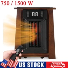 Infrared Quartz Space Heater with 8 Heating Elements 1500W Electric Room Heaters