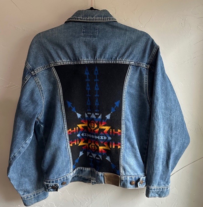 Pendleton Eagle Denim And Blanket Wool Insert Jea… - image 1