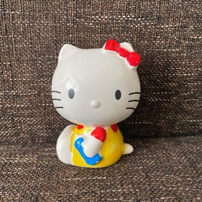 Hello Kitty Retro Ceramic Piggy Bank Sitting Kiddy Used