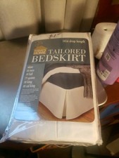 Today  s Home - White queen Tailored Bed Skirt 14  Drop Length