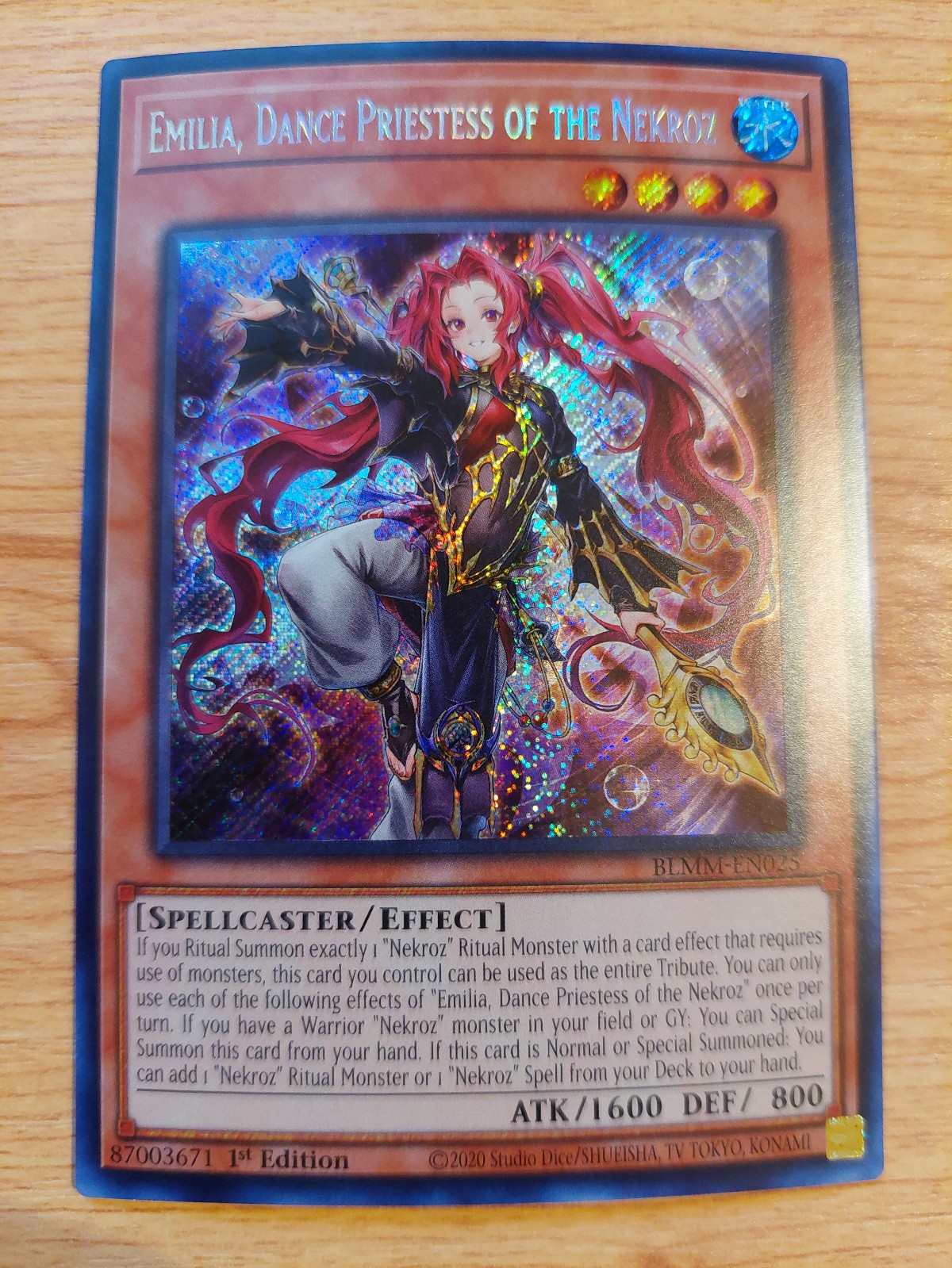 Emilia, Dance Priestess of the Nekroz - BLMM-EN025 - Near Mint NM - Secret Rare