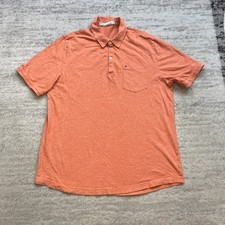 Criquet Polo Shirt Large Orange Golfer Outdoors Preppy Pima Hike Performance Men