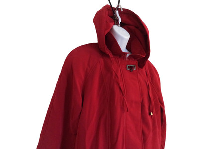 Women's Red Classic Elements Duffle Coat. M. ( 10 - 12). 100% Polyester. 