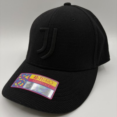 Juventus Hat Fan Ink Cap Strap Back One Size Black Soccer Football 