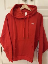 NWT ALO Accolade Hoodie Bright Red Small