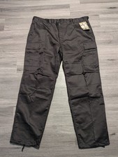 NWT Rothco BDU Men's Black Cotton Poly Blend Tactical Field Cargo Pants Size XL