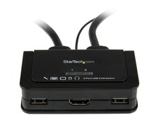 Startech 2 Port USB HDMI Cable KVM Switch with Audio and Remote SV211HDUA