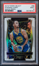2016 Panini Select Stephen Curry 090/149 White Prizm #88 PSA 9 MINT