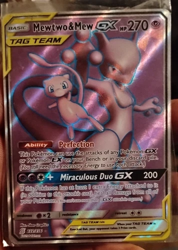 Mewtwo & Mew GX (Full Art) 222/236 Sm-Unified Minds Holo