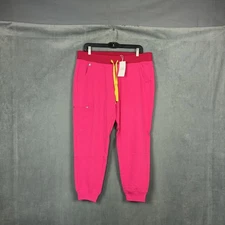 Figs Scrub Pants Joggers Womens Size Large PETITE Zamora 2.0 Hot Pink