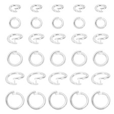 30 Pcs Silver Locking Jump Rings 7.5/10/12mm Round Twist Clasp for DIY Craft