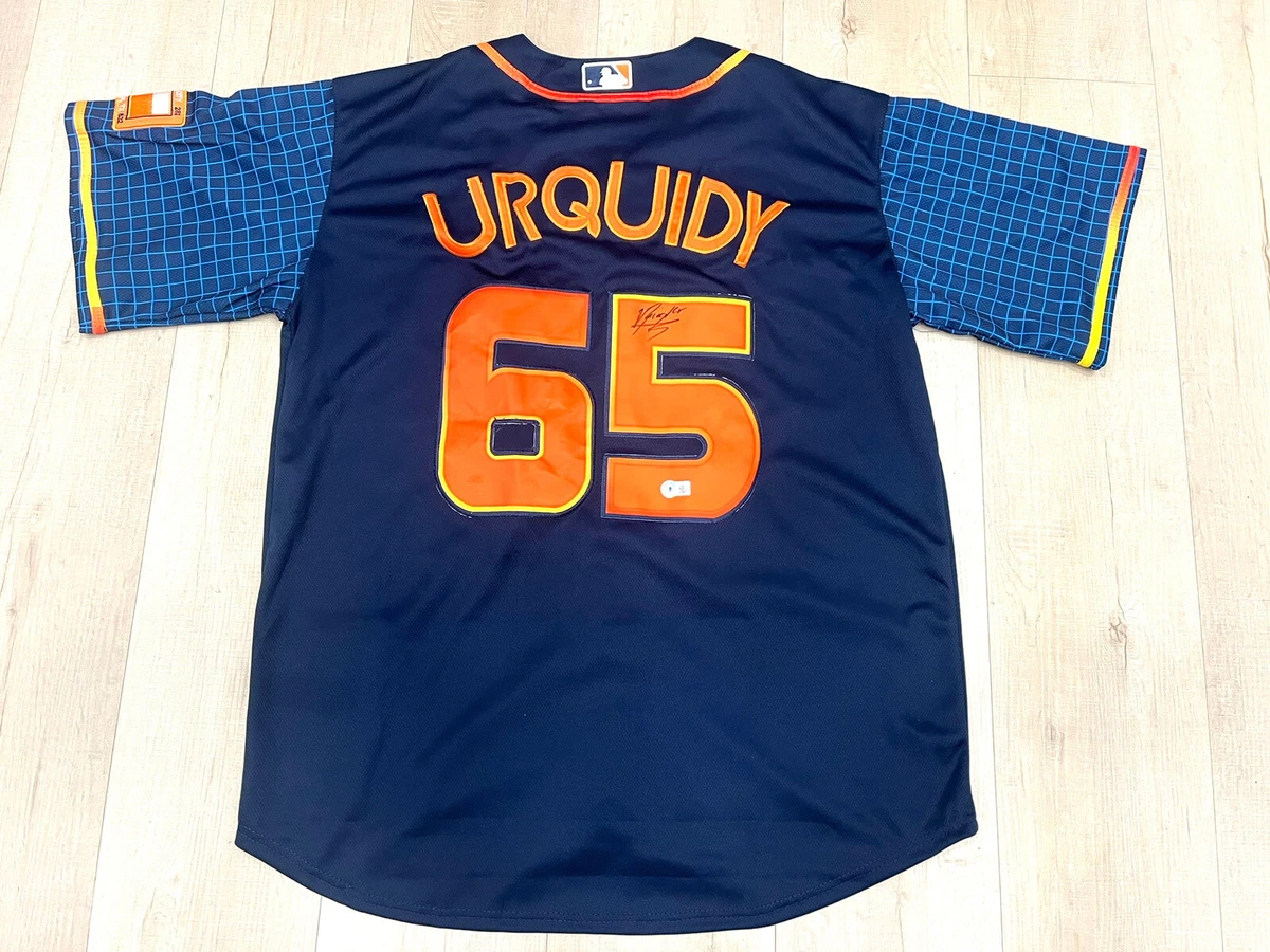 José Urquidy Signed Houston Astros Jersey All Star 22 WS Champs Beckett