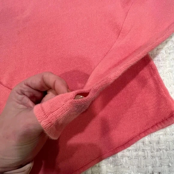 American Girl Kids девочек коралловый розовый лодка шеи асимметричный пуловер свитер 7-8 лет - Изображение 3 из 4