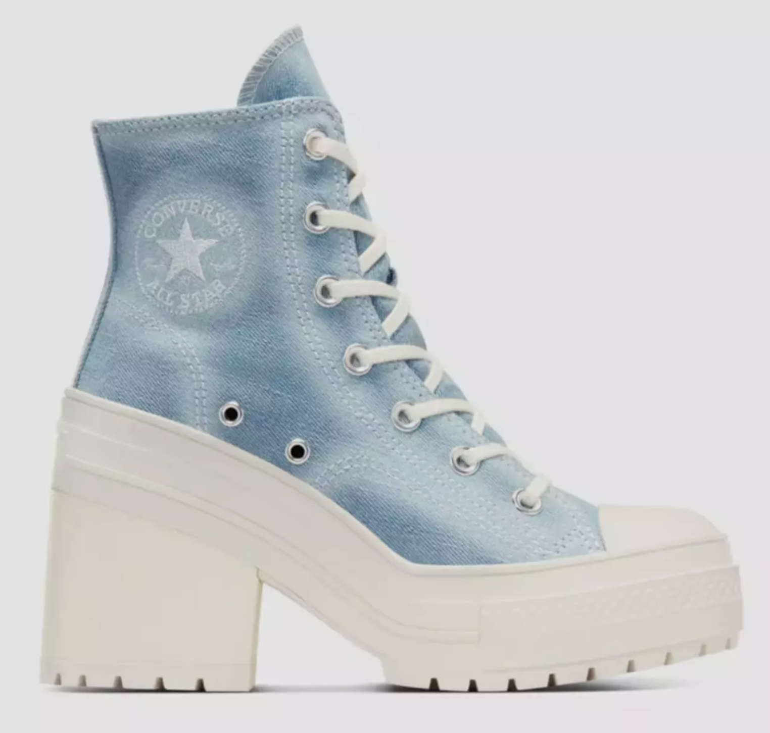 CONVERSE Womens Chuck 70 High Top Distressed Navy Denim Sneakers Size 7.5-image