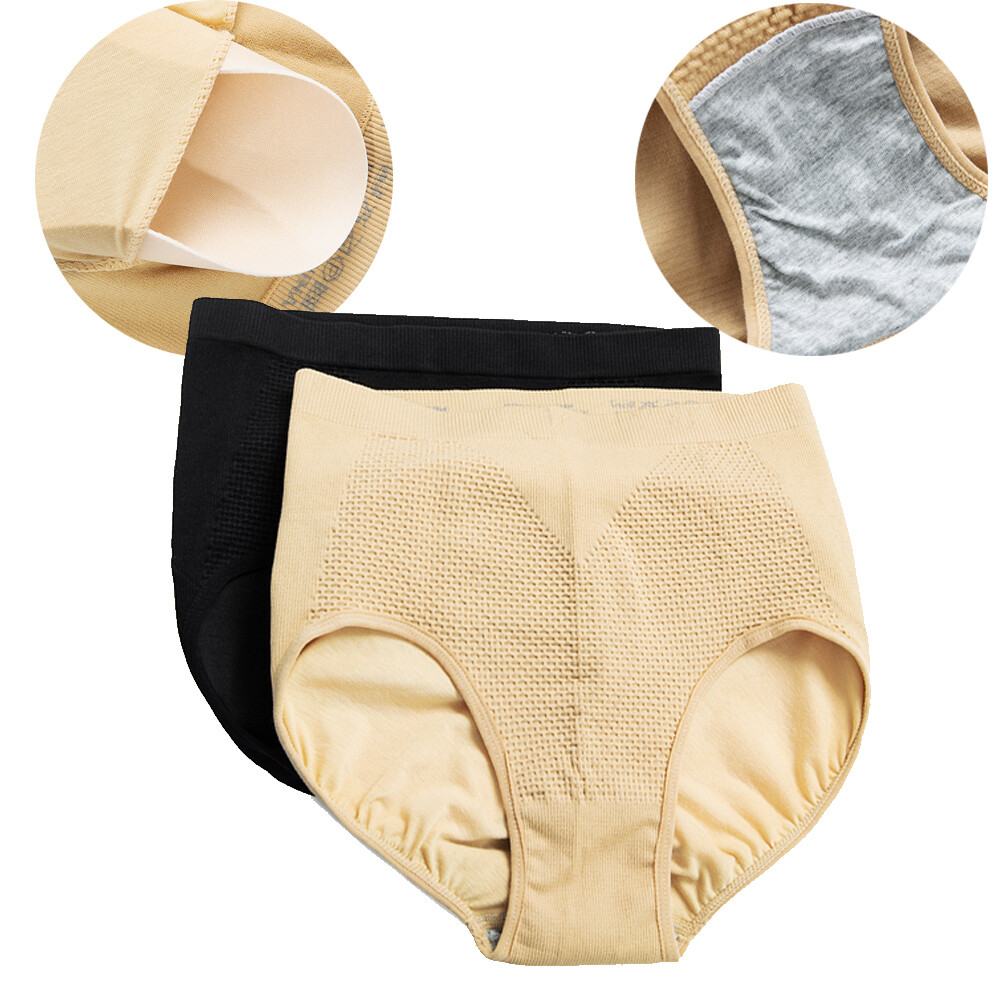 Women Padded Briefs Panties Breathable Comfort Underwear Lingerie Shaper S-3xl