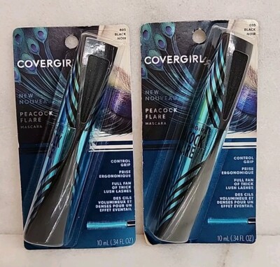  2- Covergirl Peacock Flare Washable Mascara #805   Black