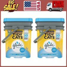 2 Pack Purina Tidy Cats Clumping Cat Litter, Glade Clear Springs Deodorizing 35L