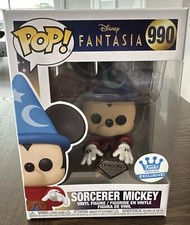 2021 Funko Sorcerer Mickey Mouse POP Fantasia Diamond Glitter Exclusive New🔥