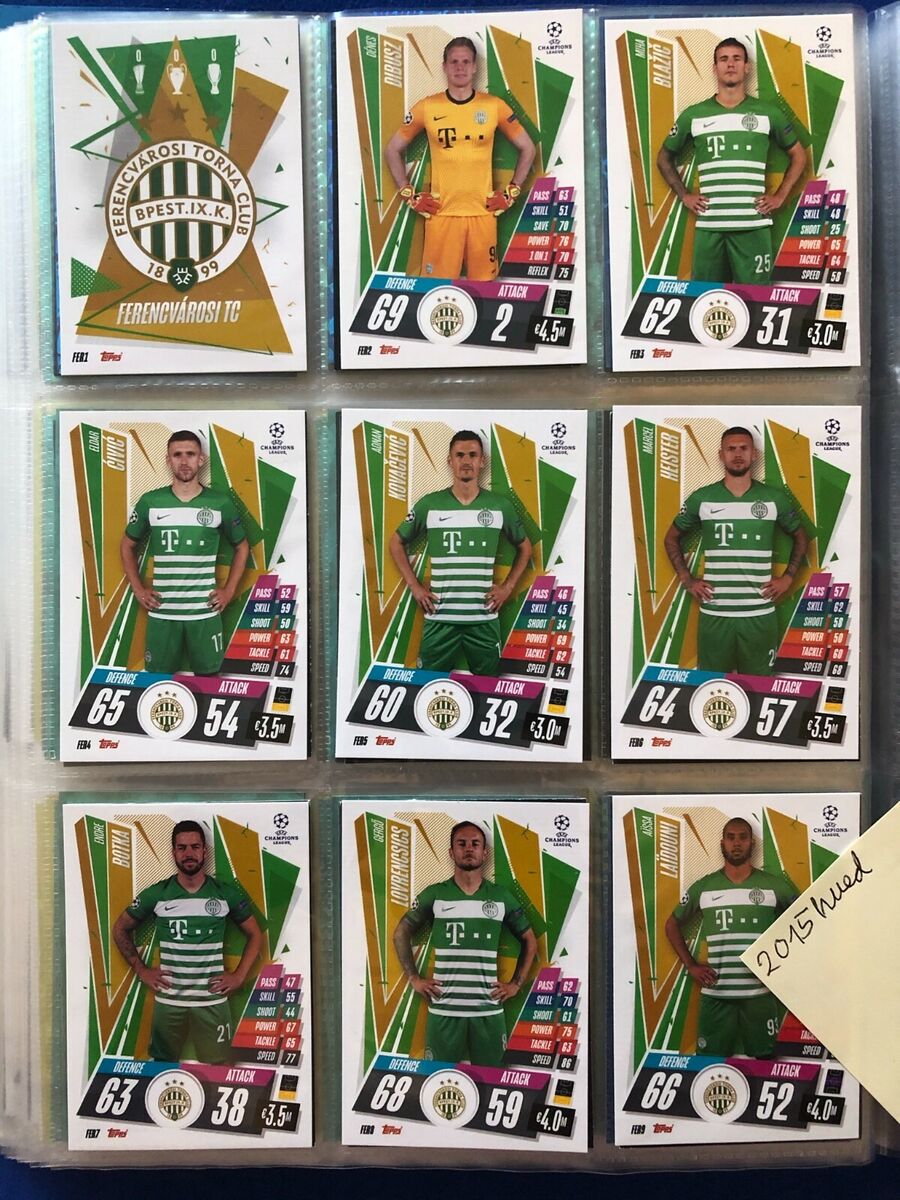 Football Cartophilic Info Exchange: Topps - UEFA Champions League Match  Attax 2020/21 (16) - FER1-FER16 - Ferencvárosi TC