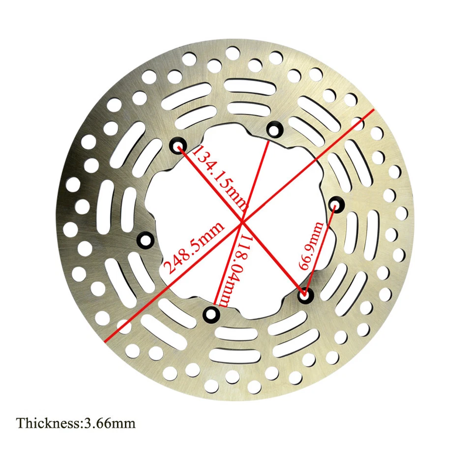 Ротор переднего дискового тормоза для Suzuki RM125 RM250 RMX250 DRZ250 DRZ400 E/S/SM - Изображение 3 из 3