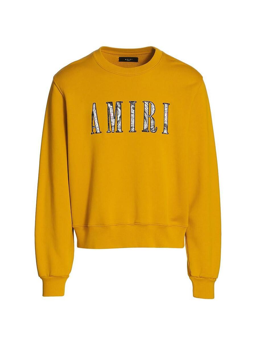 Amiri Paisley Logo Yellow Sweatshirt sz. XXL | eBay