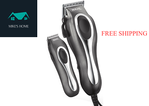 Wahl Deluxe Chrome Pro Complete Men's Haircut Trimmer Kit with Case Populaire VERKOOP, gratis verzending