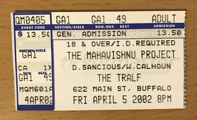 2002 THE MAHAVISHNU PROJECT THE TRALF BUFFALO NEW YORK CONCERT