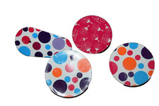 4 Vintage Metal Tin Party Noise Makers New Years Eve