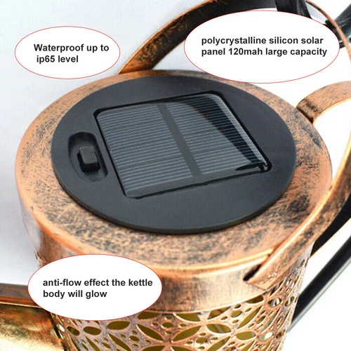 Solar Watering Can LED String Light Outdoor Garden Art Waterfall Lamp Decoration - Picture 9 of 10