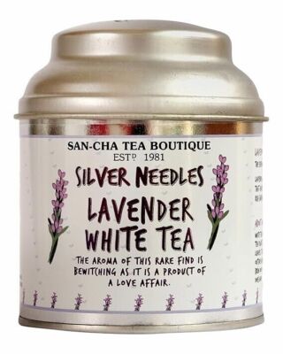 SAN CHA Lavender White Tea, Silver Needles Tea, 25G Loose Leaf Tea.