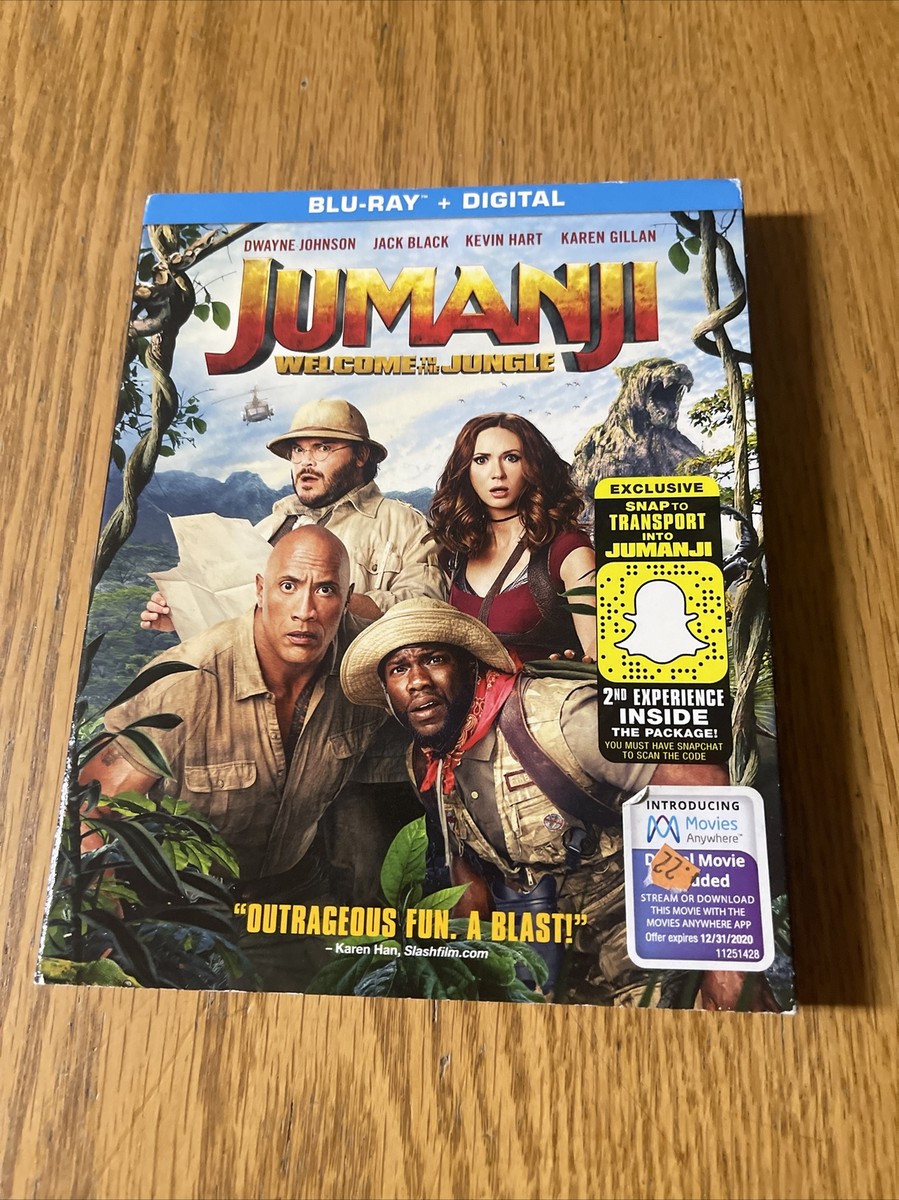 Jumanji Welcome To The Jungle Blu-ray Slipcover Jack Black Dwayne Johnson