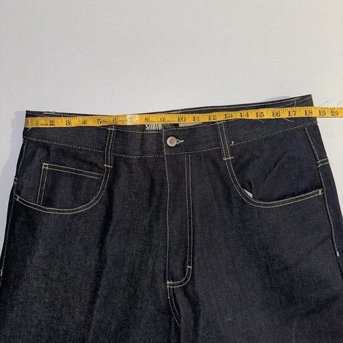 Vintage Y2K SouthPole Jeans Very Baggy Wide Leg Gold Label Dark Raw Denim 36x33 - Picture 15 of 19