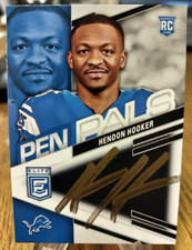 2023 Elite Football Penpals Hendon Hooker Gold signature on black on card auto