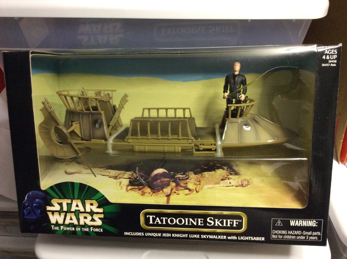 Star Wars POTF Tatooine Skiff with Jedi Knight Luke Skywalker