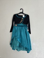 Disguise Disney Frozen Queen Anna Deluxe Child Costume Dress Cape Size XS 3-4T