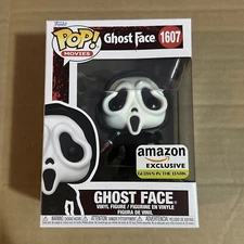 Funko POP! Scream Ghost Face Amazon Ex GITD Figure #1607 W/ Protector