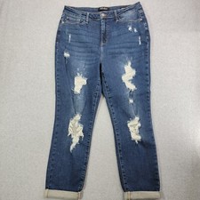 Judy Blue jeans Womens Size 15/32 Boyfriend Fit Distressed  Style JB88220 