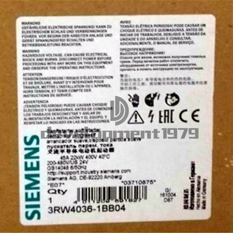 Démarreur Progressif (Soft Starter) Siemens 3RW4036-1BB04 - Neuf Dans Sa Boîte D'origine - Pour Démarrage Moteur En Douceur